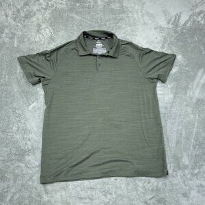 Hurley Mens Large Polo Shirt  Gray Lightweight Stretch Performance a0221